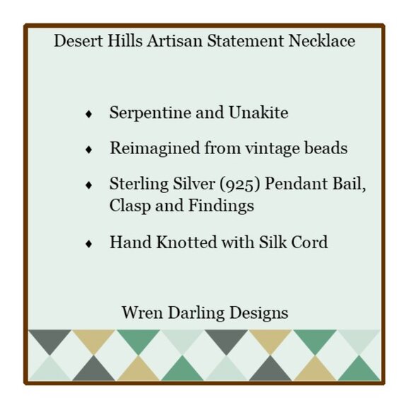 Artisan Serpentine & Unakite Multi-strand Statement Necklace - Picture 2 of 8